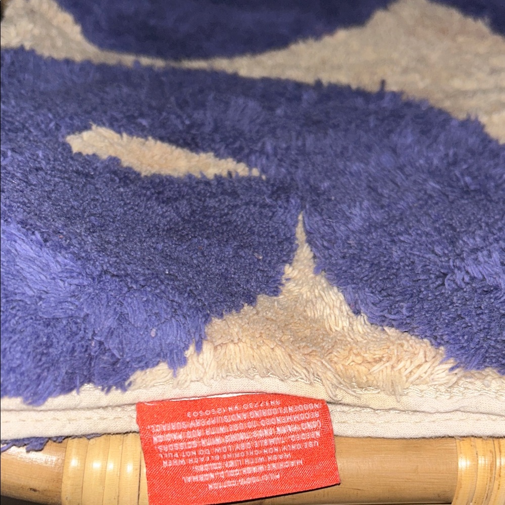 Opalhouse Jungalow 100% Cotton Concentric Wave Blue Bath Rug , Blue/Cream - Picture 6 of 11